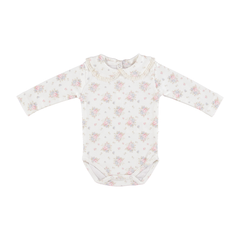 Bebe Organic Amora Blooms Collar Onesie Legging Set + Bonnet