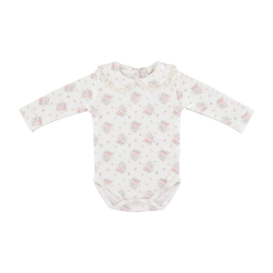 Bebe Organic Amora Blooms Collar Onesie Legging Set + Bonnet