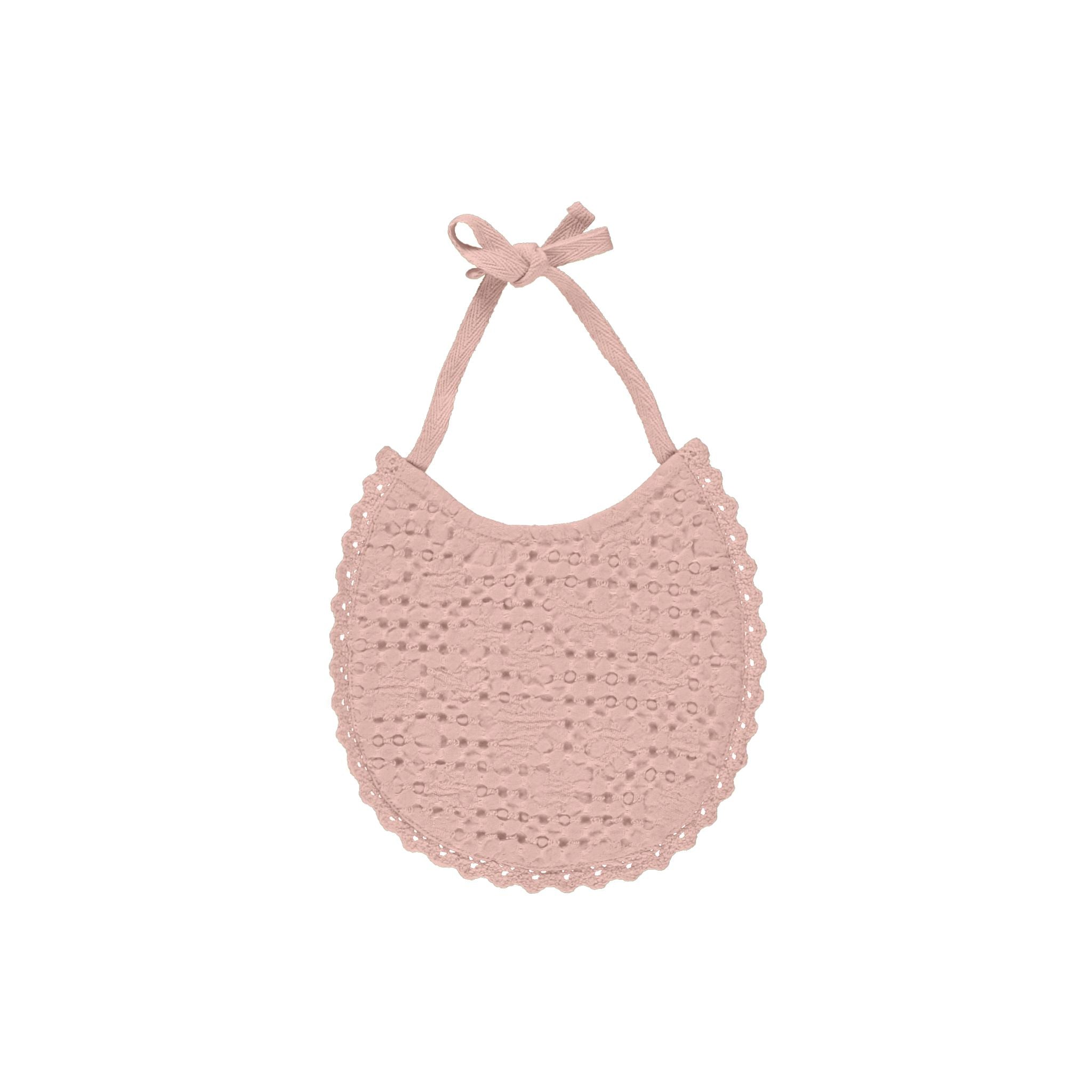 Bebe Organic Blush Waffle Bib