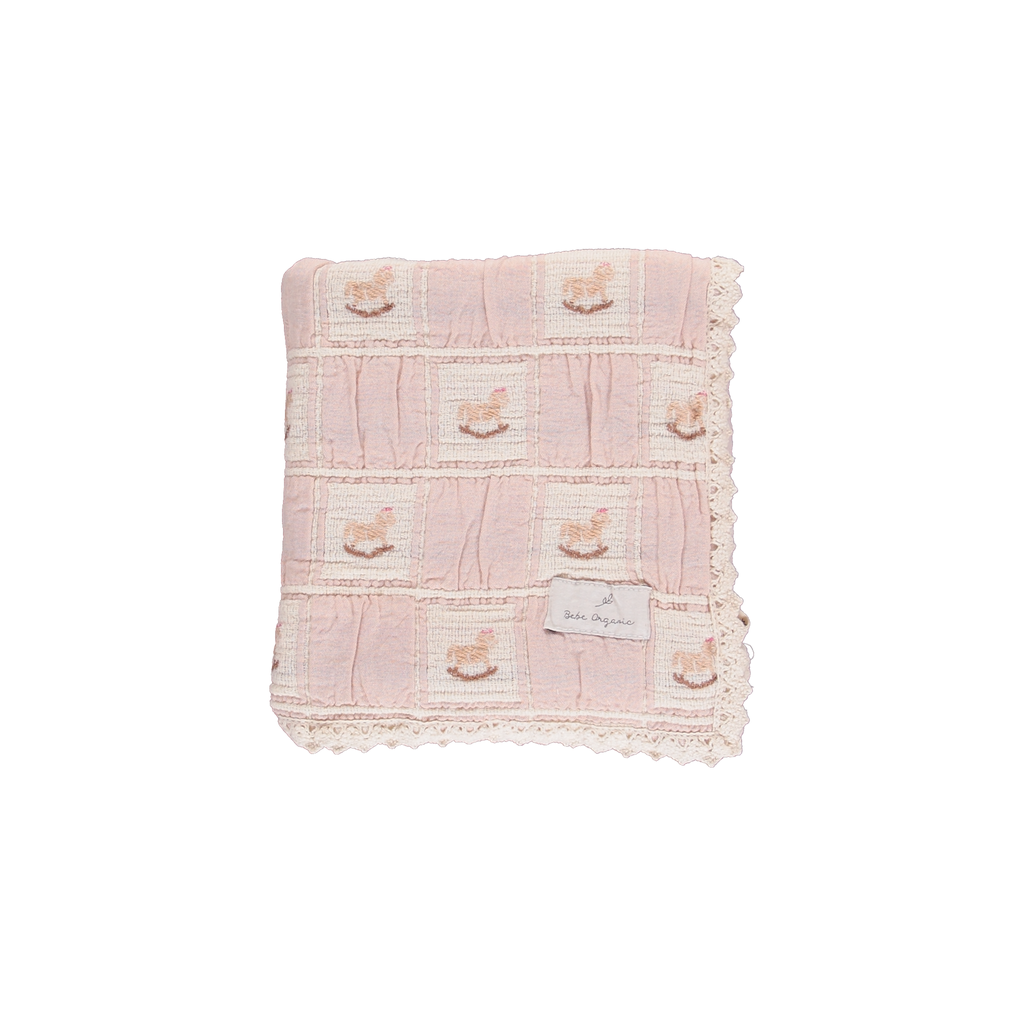 Bebe Organic Rocking Horse Patchwork Blanket