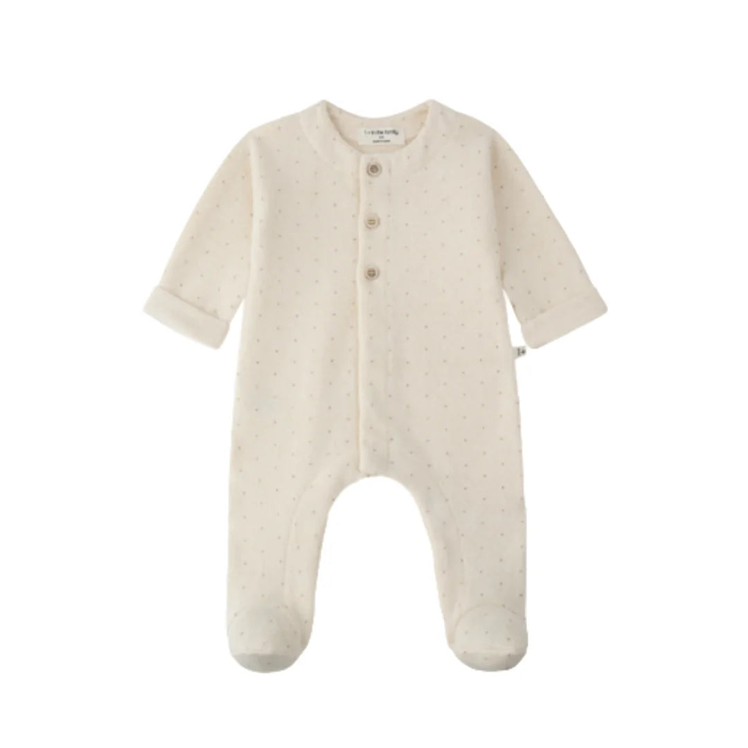 A three-piece baby bedding set featuring a footed sleeper, a beanie, and a blanket, all with matching light pink and white horizontal stripes, laid out on a solid white background.