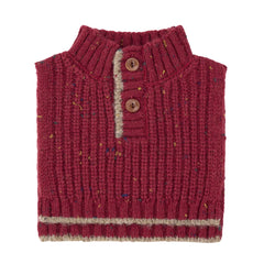 A breathtaking 1+ in the Family Athabasca Knit Neck Warmer in Fiamma, showcasing its authoritative architectural fit and refined Spanish knit texture.