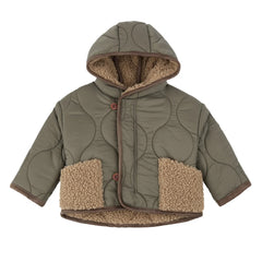 A breathtaking 1+ in the Family Calgary Padded Winter Jacket in Khaki, showcasing its authoritative architectural silhouette and high-performance padded warmth.
