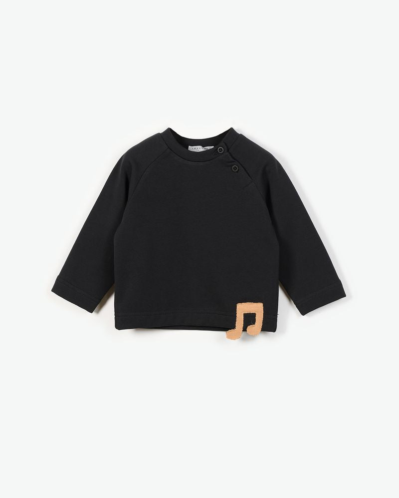 Yell-Oh Black Organic Cotton Sweatshirt