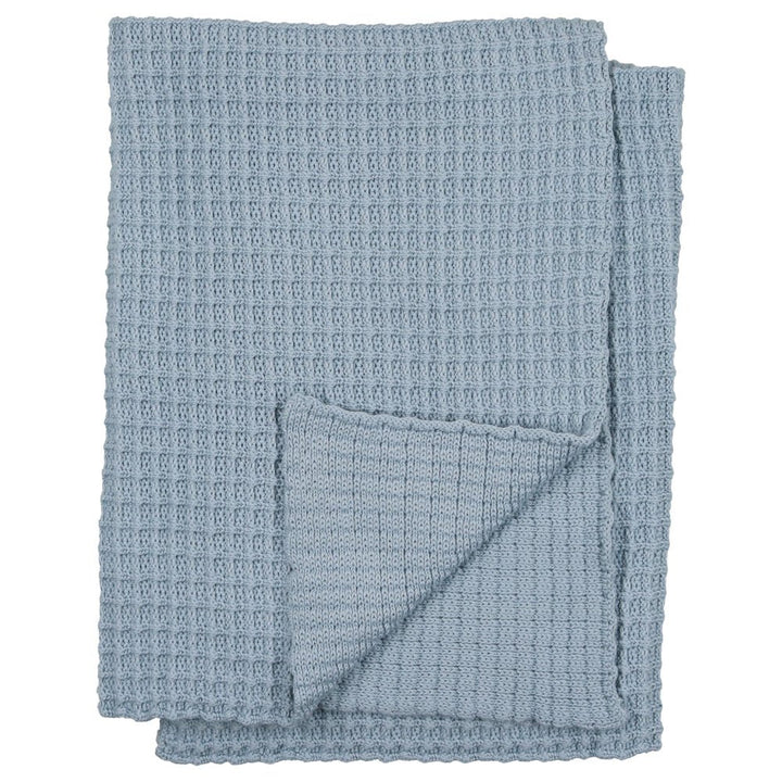 Peluche Powder Crochet Waffle Knit Blanket