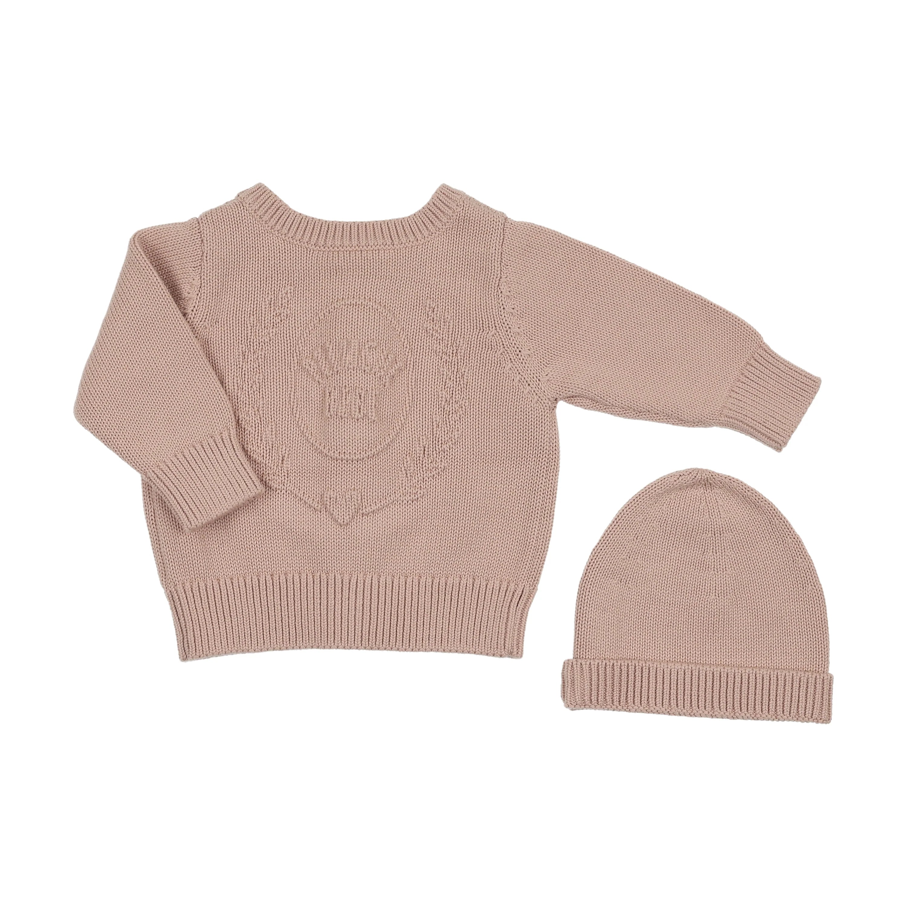 Peluche Bebe – Kids Rose Embossed Knit Cardigan