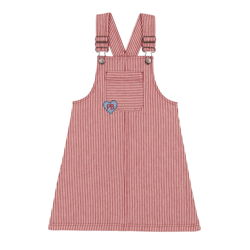 A breathtaking Petit Bateau girl's jumper featuring an immaculate red and pink stripe motif and a cozy knit silhouette.