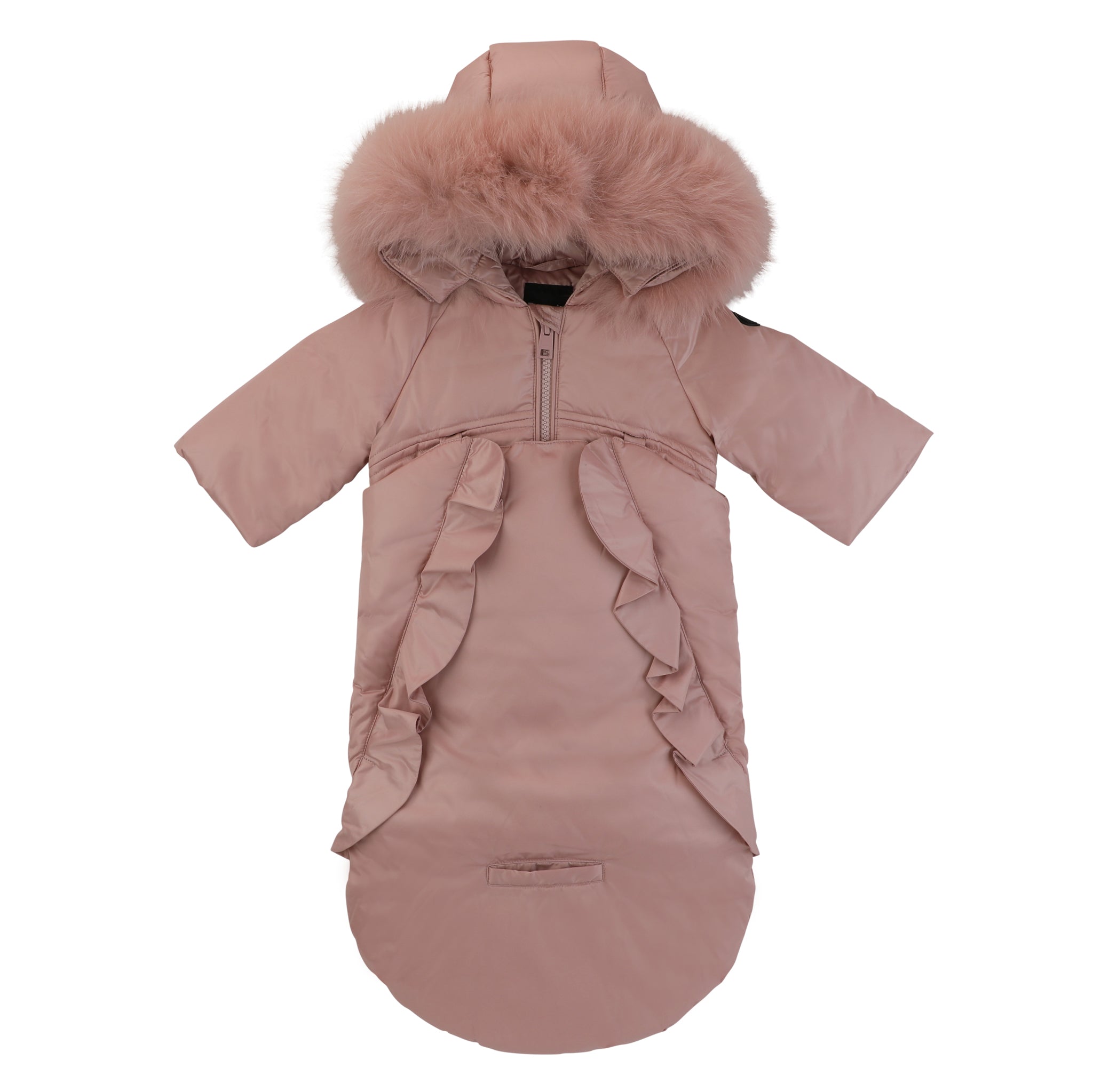 Pramie Pink Ruffle Snowsuit