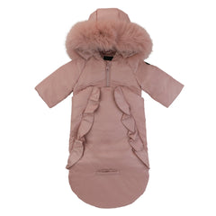 Pramie Pink Ruffle Snowsuit