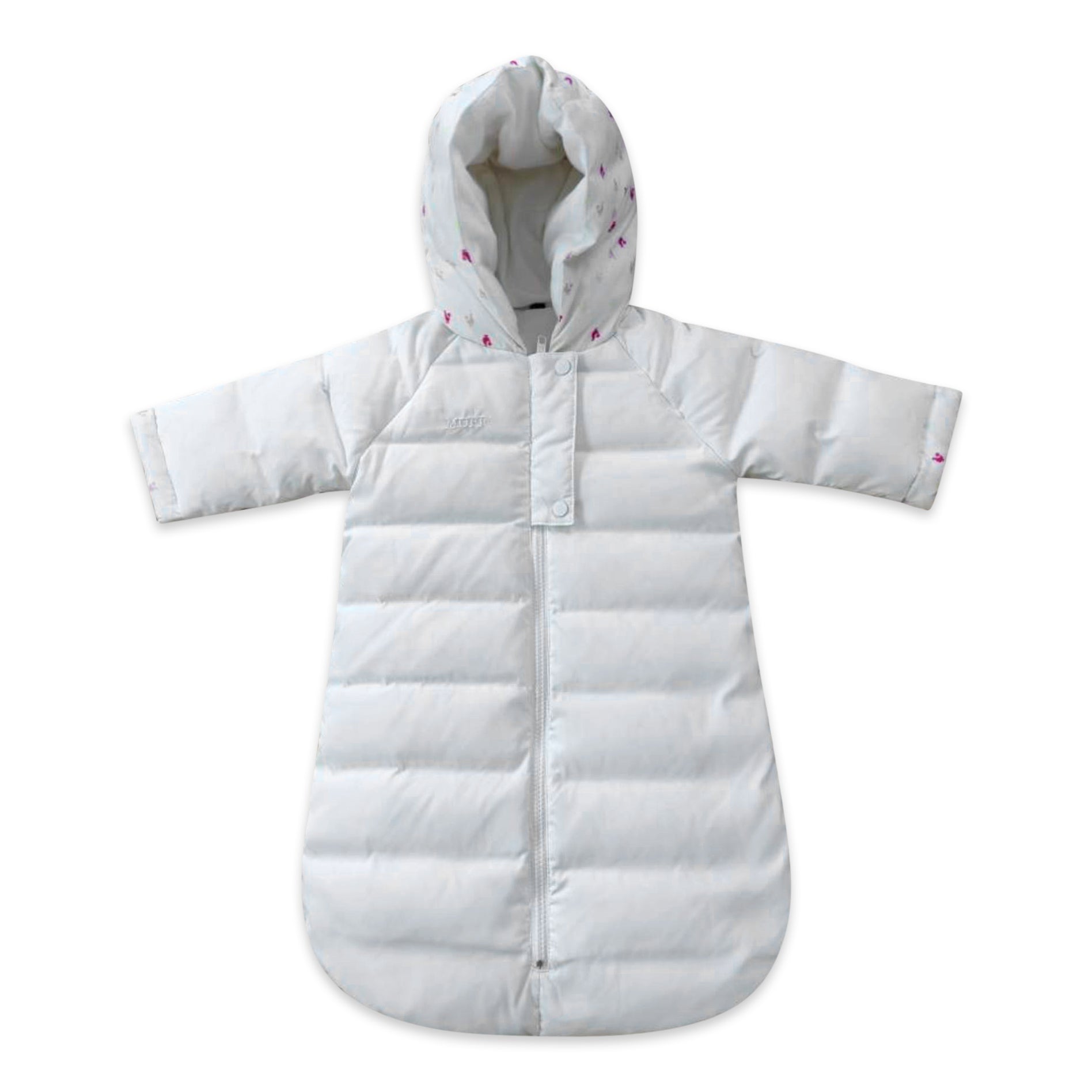 Baby Pink Snowsuit Bunting | Cozy Baby Winter One-Piece with Hood