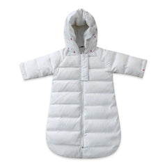 Baby Pink Snowsuit Bunting | Cozy Baby Winter One-Piece with Hood