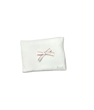 Latte Baby Jacquard Blanket with Colored Edge