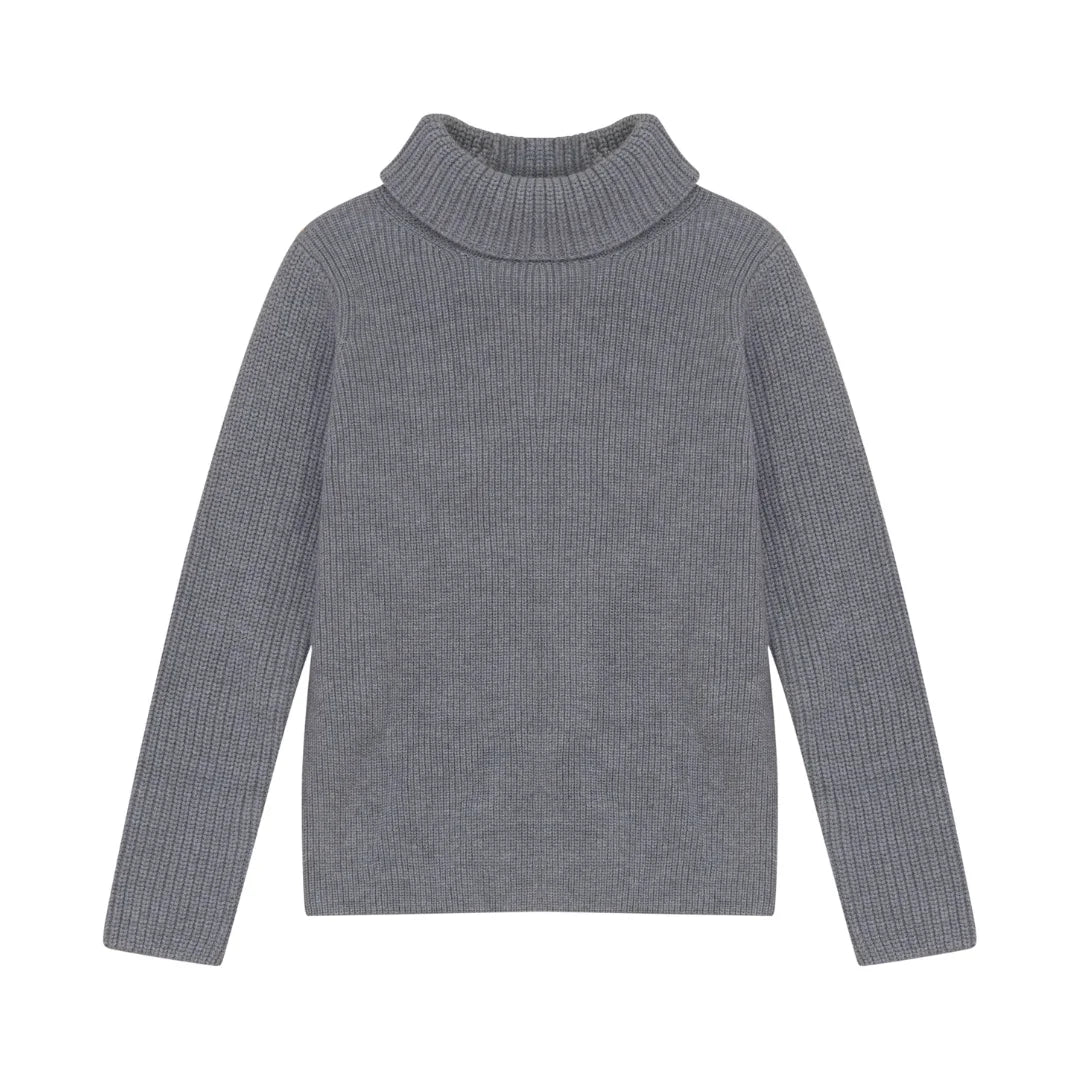 A high-resolution close-up highlighting the intricate placket buttons and fine wool knit texture