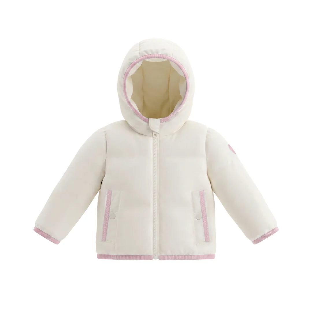 A front view of the Pramie mauve binding jacket for children.