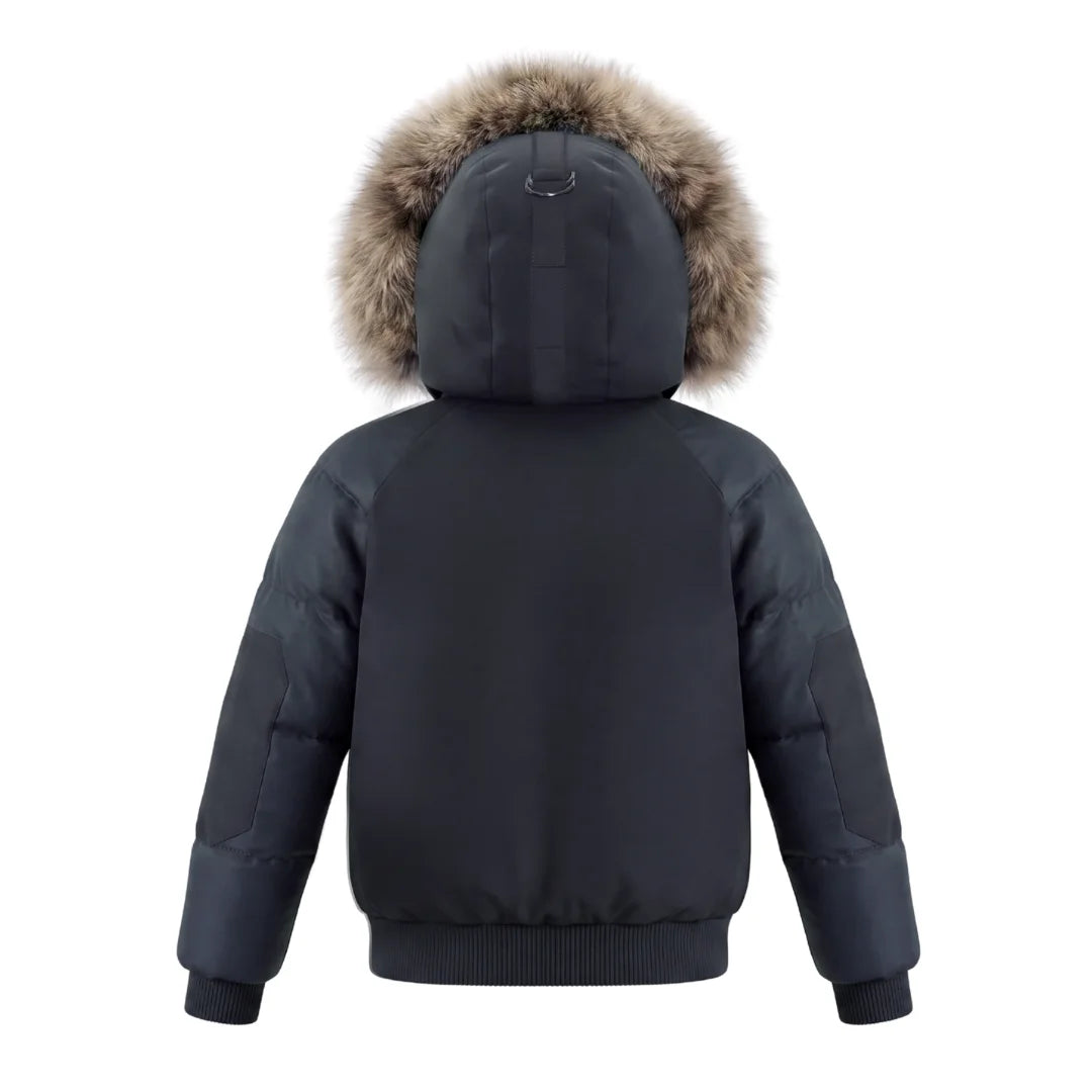 The clean back view of the Pramie boy's winter jacket.
