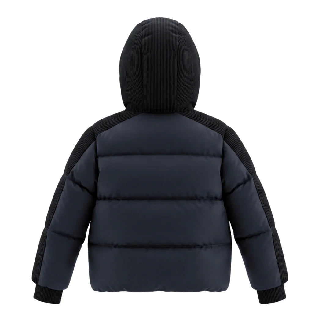 The clean back view of the Pramie boy's winter jacket.