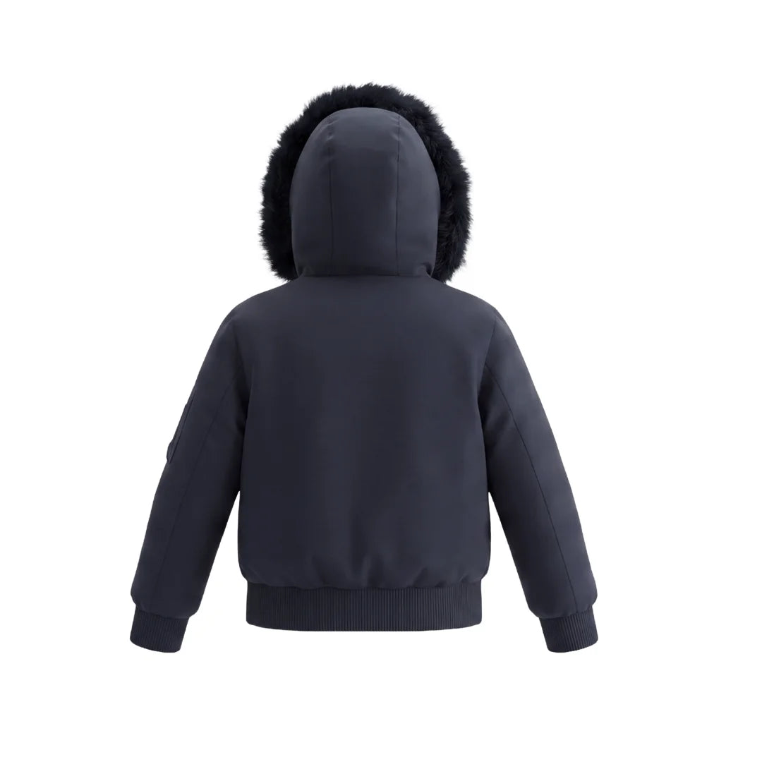 The clean back view of the Pramie boy's winter jacket.