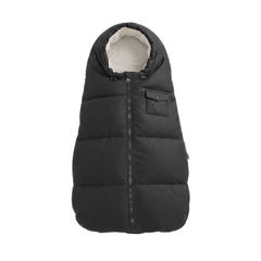 A front view of the Pramie black stroller carriage sack.