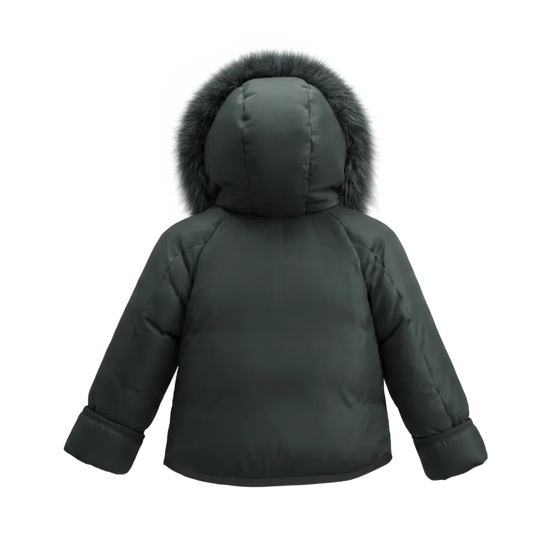The clean back view of the Pramie boy's winter jacket.