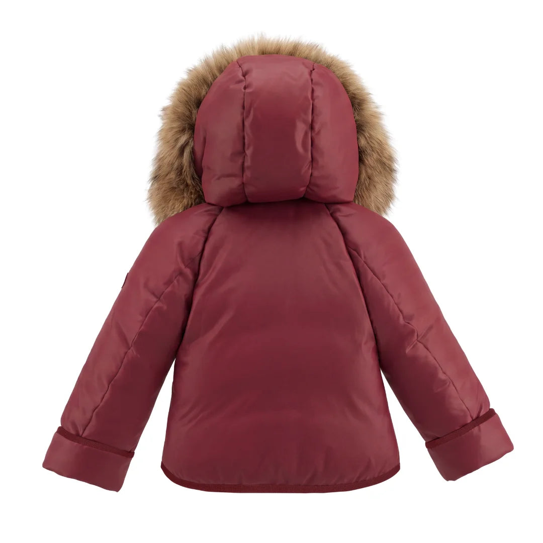 The clean back view of the Pramie girl's winter jacket.