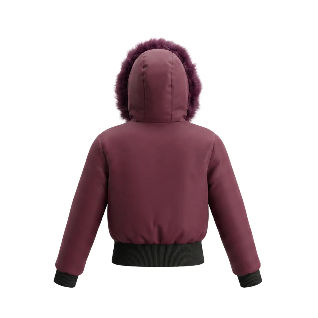 The clean back view of the Pramie girl's winter jacket.