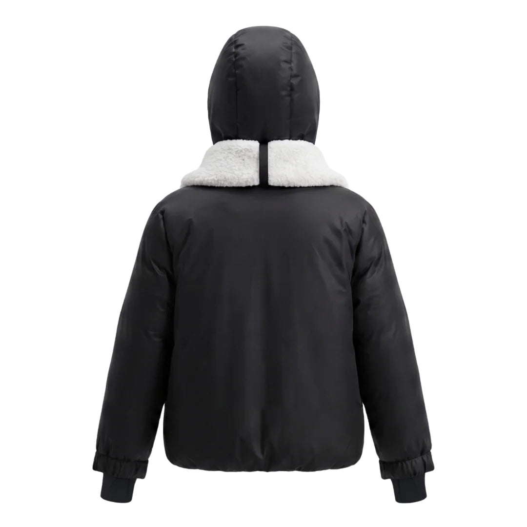 The clean back view of the Pramie girl's winter coat.
