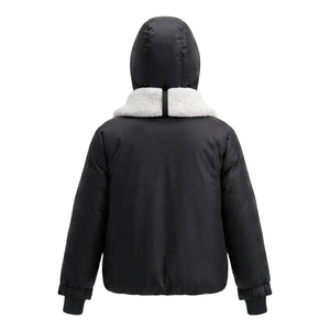 The clean back view of the Pramie girl's winter coat.