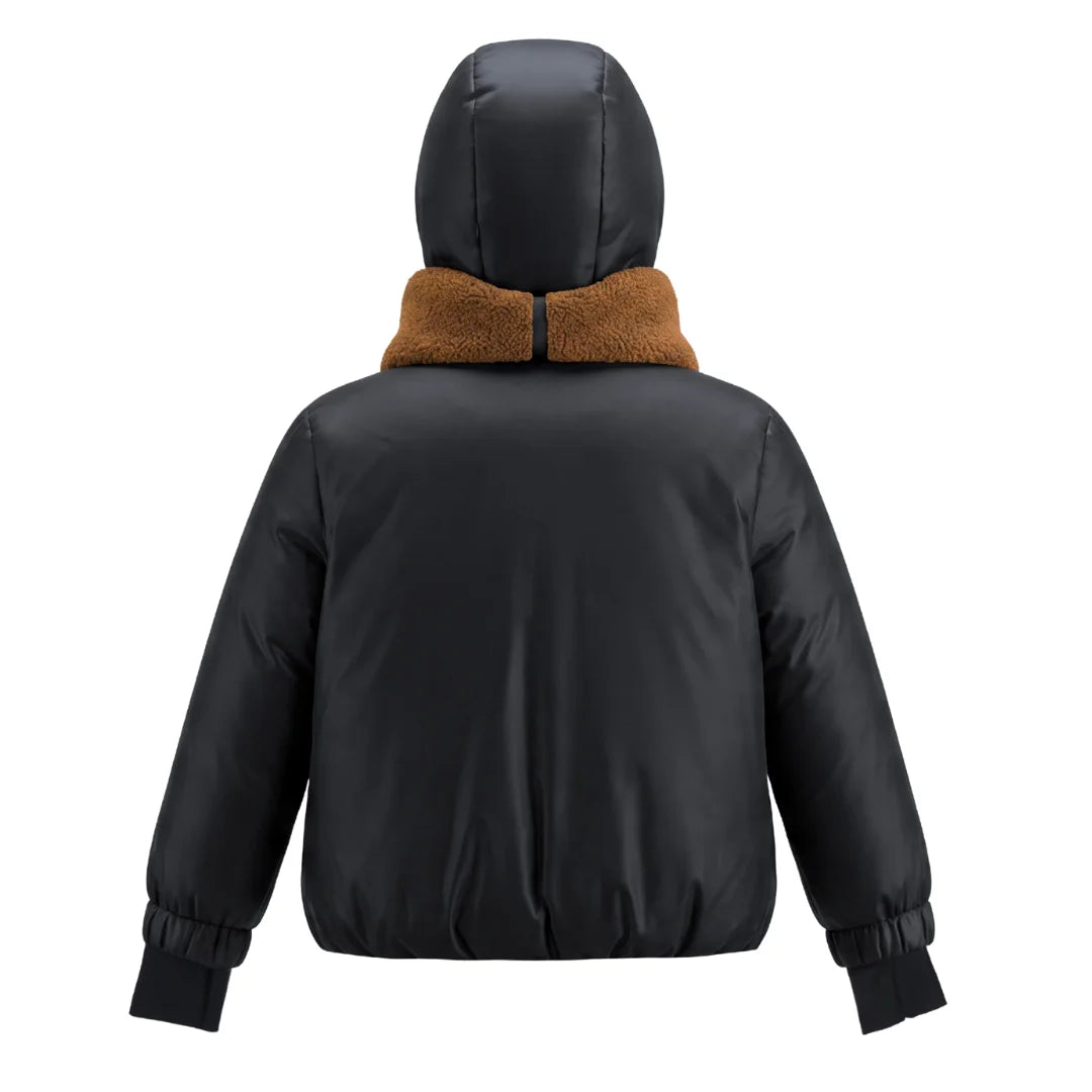 The clean back view of the Pramie girl's winter coat.