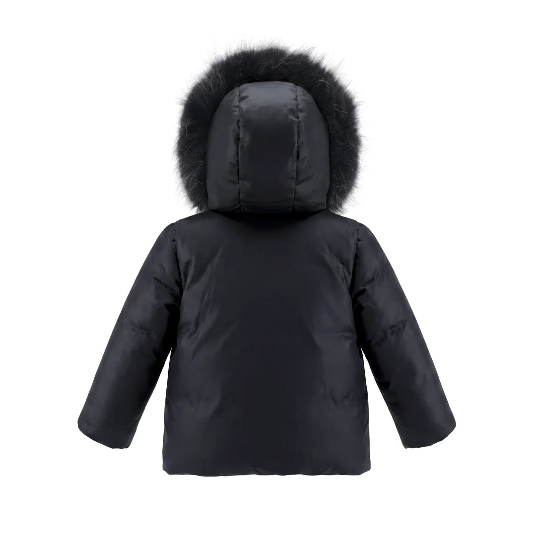 The clean back view of the Pramie girl's winter coat.