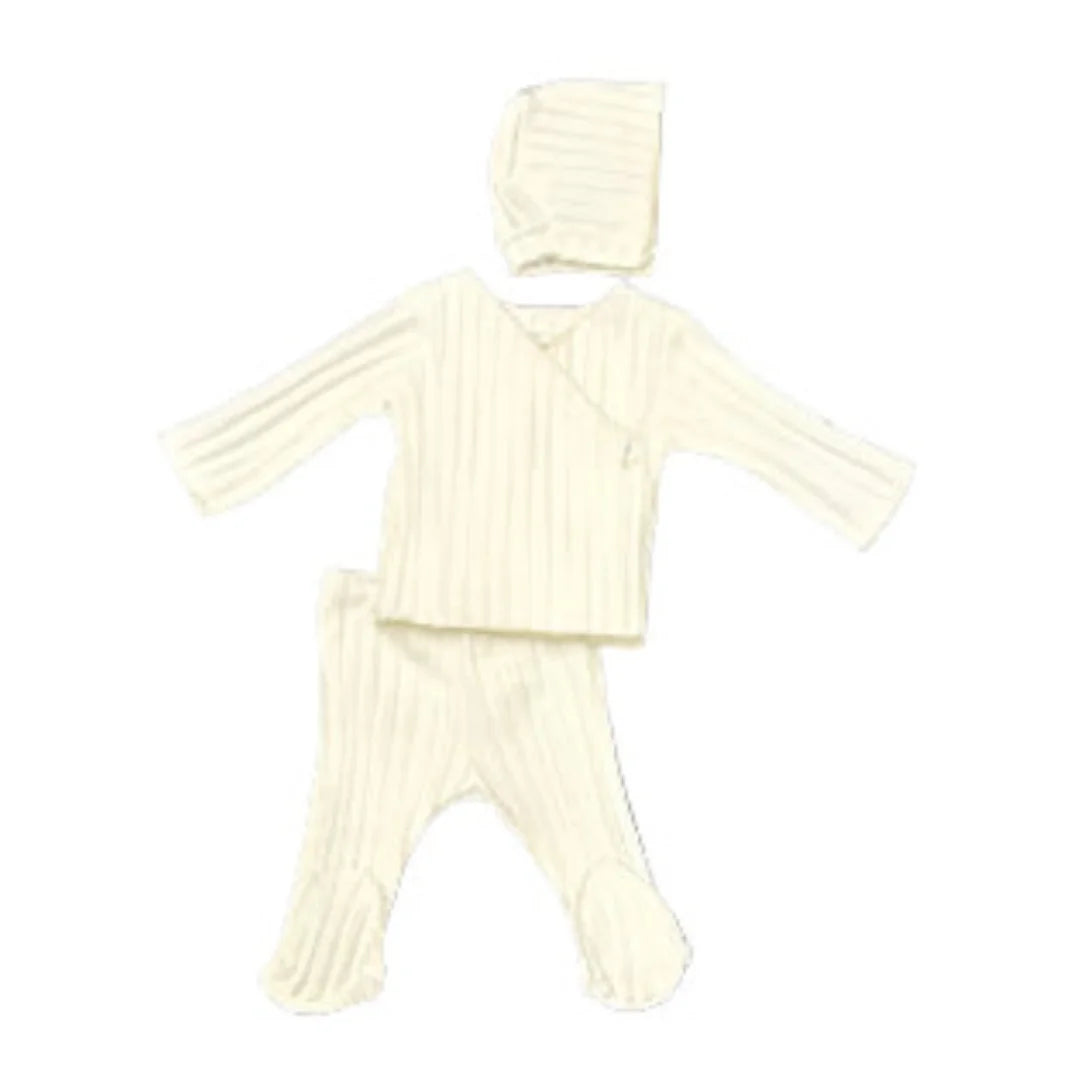 Latte – Ribbed Knit Baby Set