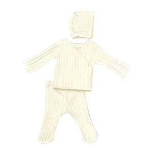 Latte – Ribbed Knit Baby Set