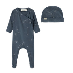 MarMar Copenhagen Footie & Hat Set – Sculpted Starry Night