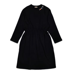 N21 – Long Sleeve Midi Sweat Dress | Logo Neckline