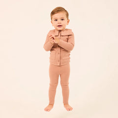 Little Parni – Embroidered Collar Cardigan Set | Pink