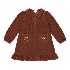 Limited Edition – Brick Embroidered Bow Collar Dress
