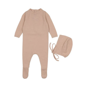 Peluche Bebe – Signature Knit Footie & Bonnet Set