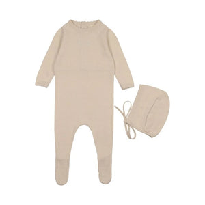Peluche Bebe – Signature Knit Footie & Bonnet Set