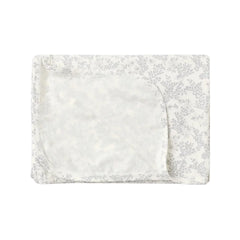 A flat lay view of the Quincy Mae cloud floral bamboo baby swaddle blanket.