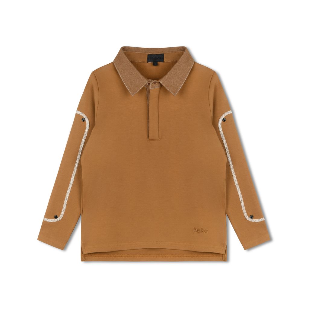 Byke Camel Denim Patch Polo