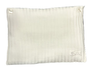 LATTE RIBBED KNIT PILLOW DIAMOND PEARL BUTTONS