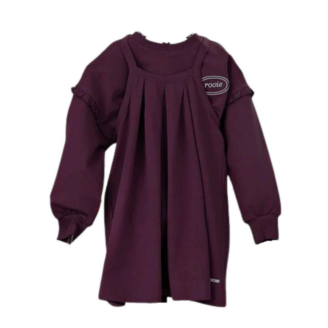 A front view of the Rooie and Friends mauve girl's sweatshirt.