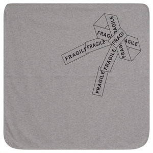 Fragile Grey Bow Blanket