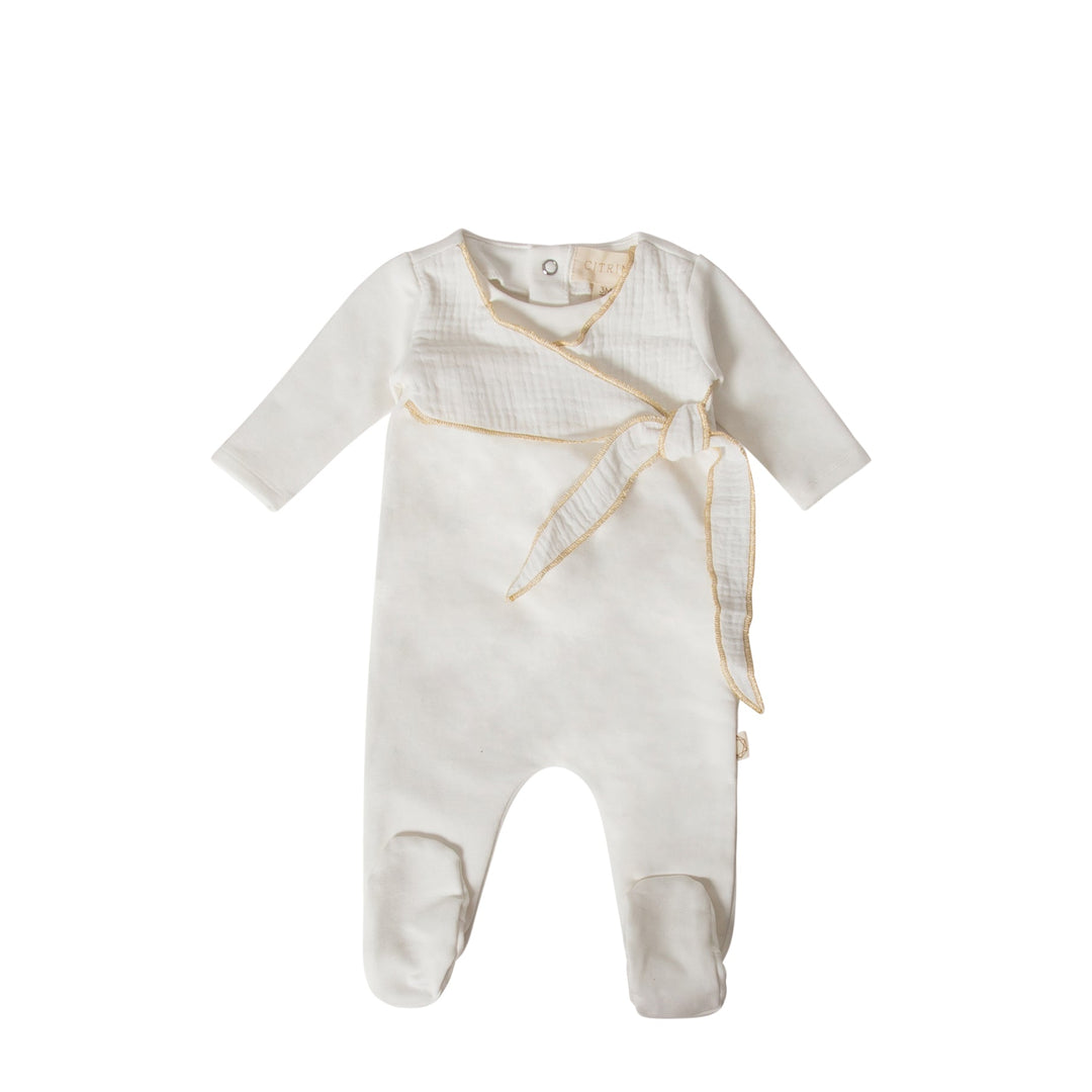 citrine baby footie, citrine baby layette,Citrine Layette Couture
