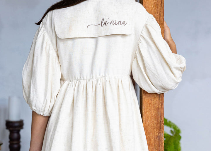 Bonjour Vintage Linen Sailor Dress