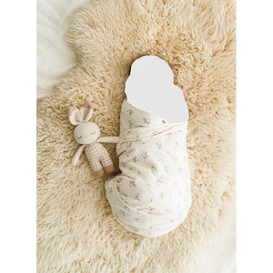 SET OF 2 MEDIUM & LARGE PRINTED MUSLIN SWADDLES