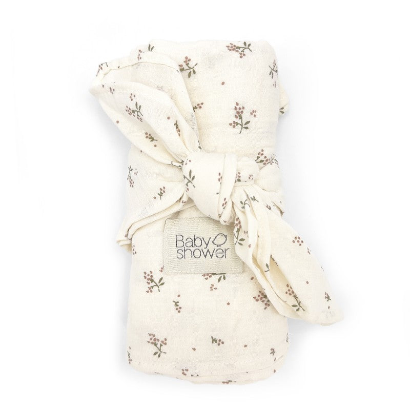SET OF 2 MEDIUM & LARGE PRINTED MUSLIN SWADDLES