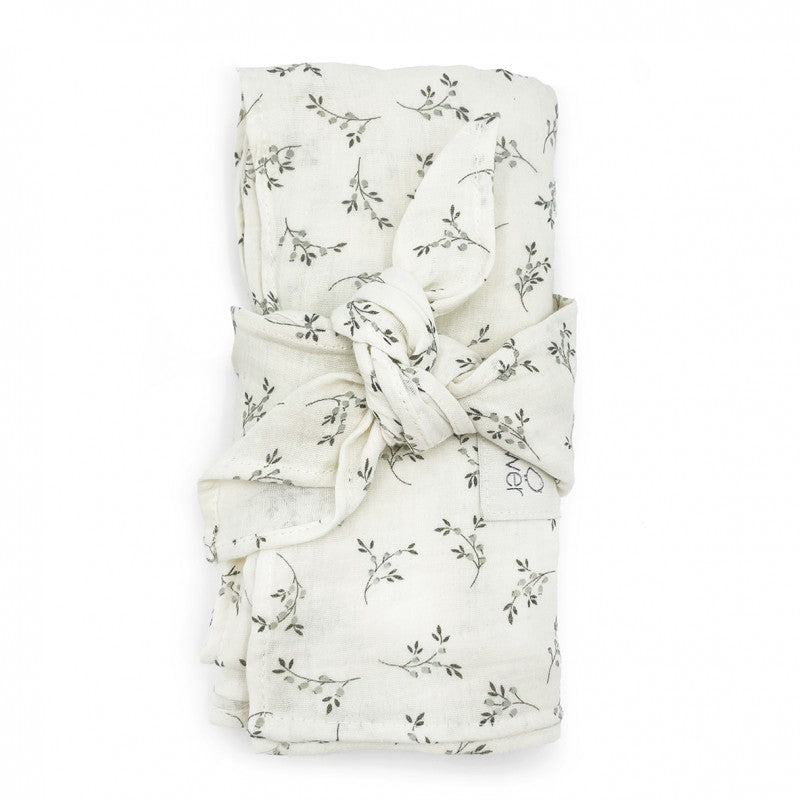 SET OF 2 MEDIUM & LARGE PRINTED MUSLIN SWADDLES