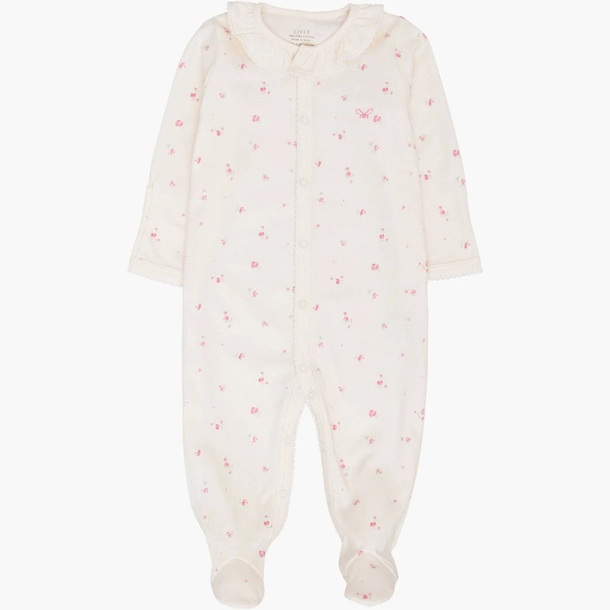 Livly – Rose Garden Ruffled Collar Footie