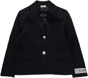 N°21 Kids Logo Patch Embellished Buttons Blazer