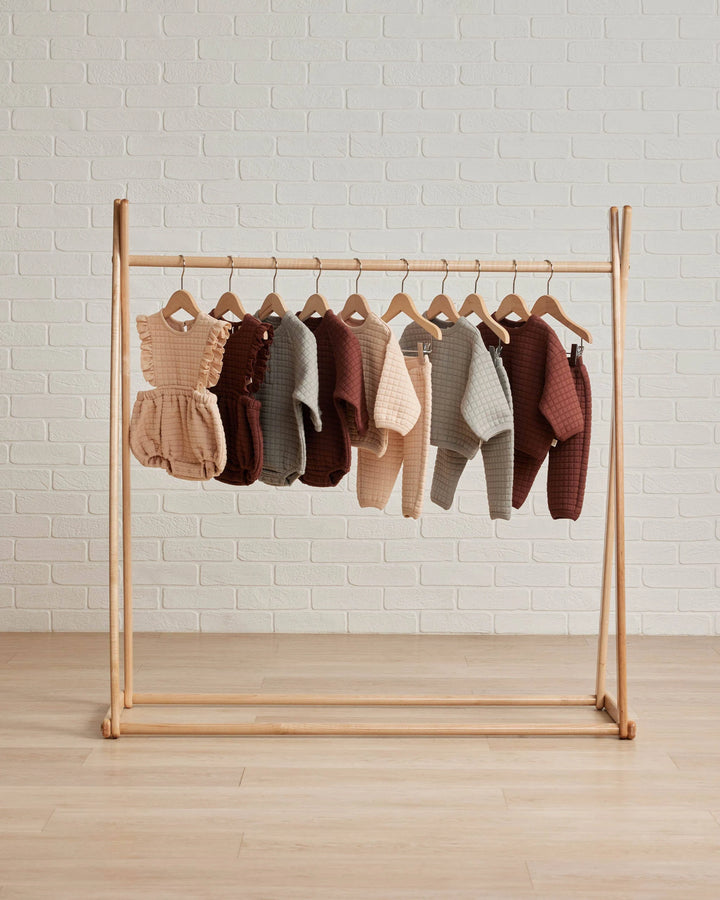 Quincy Mae Plum Quilted Sweater + Pant Set